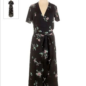 H&M Floral Wrap Dress.Midi dress.Dress.Slit dress